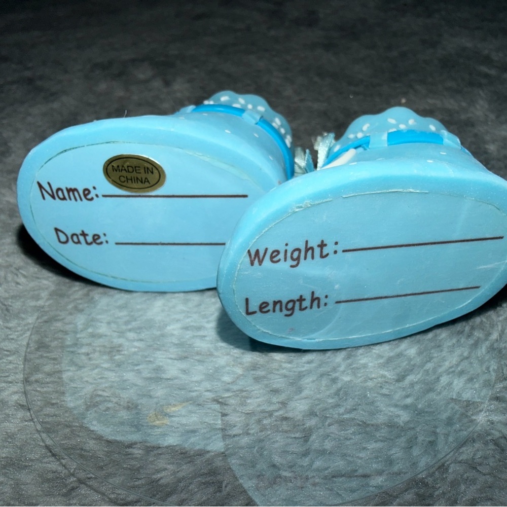 DecoPac Blue Booties Shoes Decoset Gender Reveal Boy Shower Party Cake Topper - Picture 6 of 10